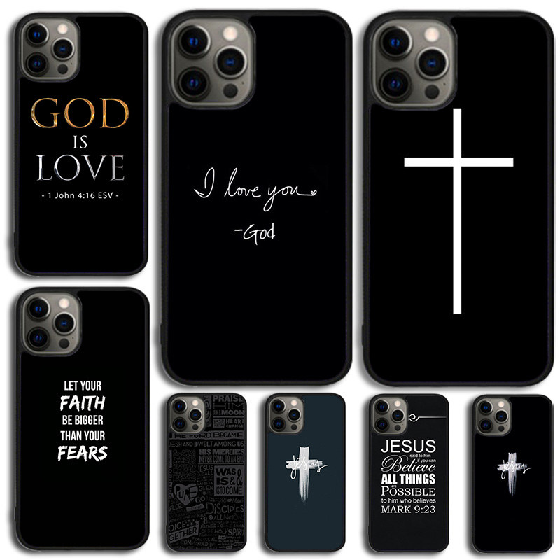 Phone Cases Jesus - Versículo de la Biblia cristiana Jesús