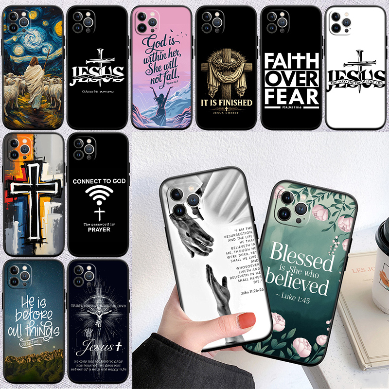 Phone Cases Jesus - Funda con versículo bíblico de Jesús
