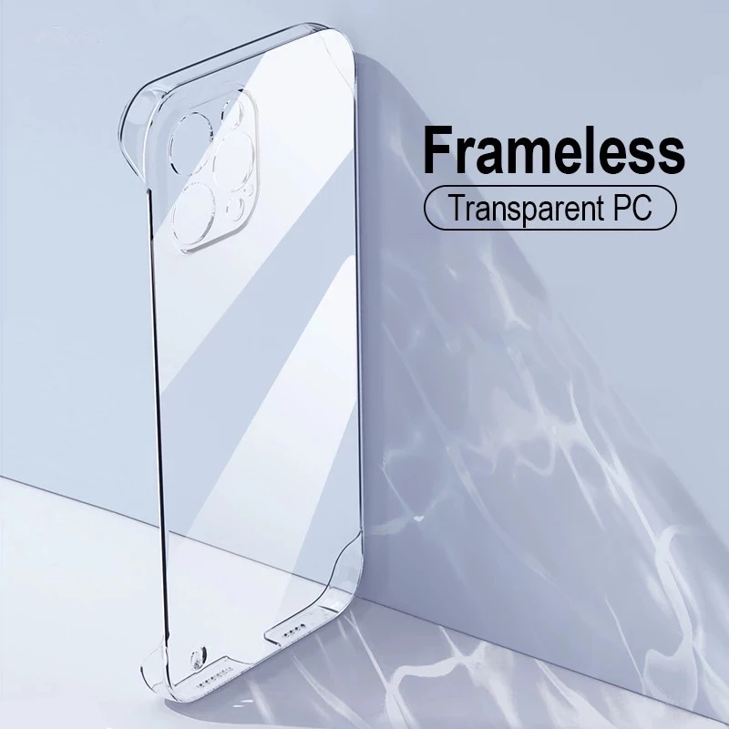 Phone Cases Best - Funda rígida transparente sin marco para