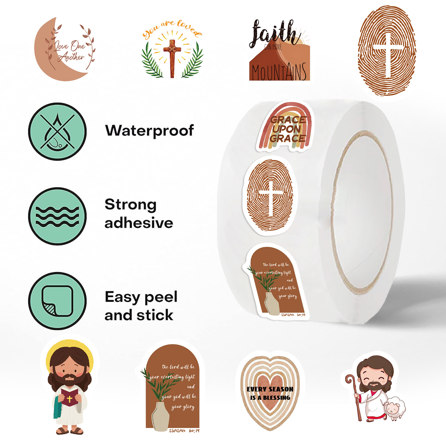 500 pegatinas de Jesús por rol - Phone Cases Jesus reseña y precio